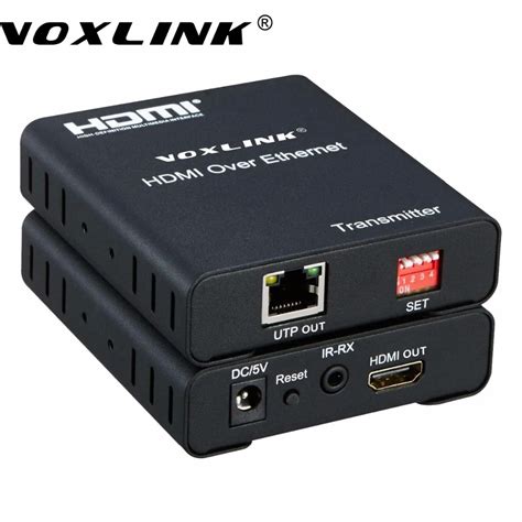 Voxlink 120m Hdmi Extender Over Utp Cat 5e6 Ethernet Cable 1080p Hdmi Transmitter Receiver With