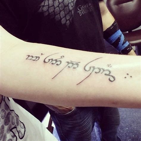 Tattoo Elvish Tengwar Script My Sun And Stars Tattoos Infinity