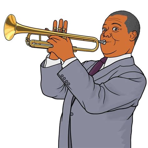 Louis Armstrong (trumpet) | Louis armstrong, Cool cartoons, Cartoon ...