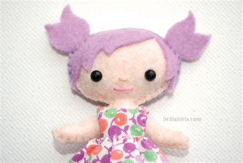 Felt Pocket Doll Delilah Iris Felt Crafts