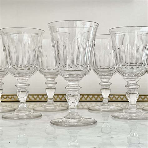 Set Of Superb Victorian Crystal Wine Goblets In Antique Wine Glasses Carafes And Drinking Glasses