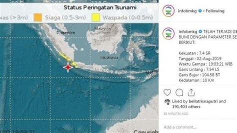 Pakar Tsunami Sebut Gempa Banten 7 4 Sr Terjadi Di Megathrust Selat