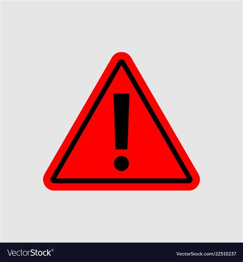 Warning Icon Warning Red Sign Royalty Free Vector Image