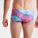 Men S Club Training 13 5cm Allover Brief Coral Blue Speedo