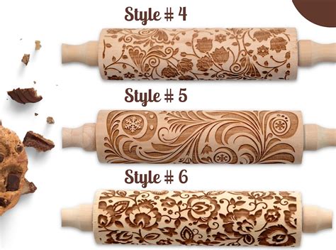 Embossing Rolling Pins Laser Engraved Rolling Pin Embossed Etsy