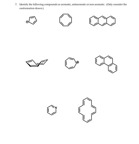 Solved Identify The Following Compounds As Aromatic Chegg