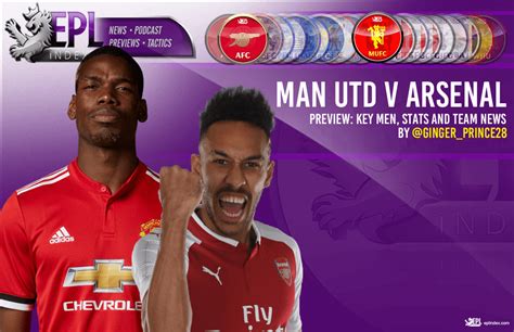 Manchester United V Arsenal Preview Team News Stats Key Men Epl