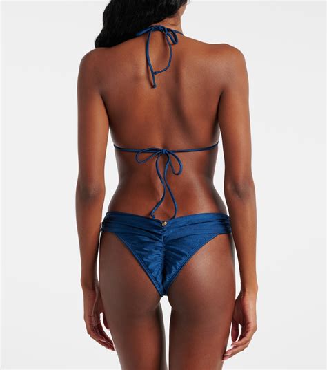 Jasmin Ruched Bikini Bottoms In Blue Bananhot Mytheresa