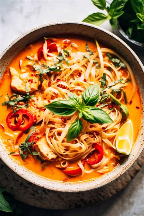 The Best One Pot Thai Chicken Noodle Soup Recipe Savvy Bites