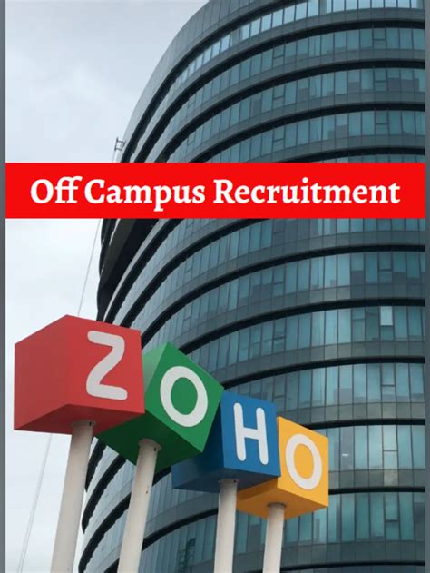 Zoho Off Campus Recruitment 2023 Job4freshers