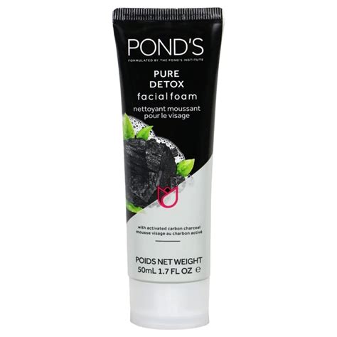 Pond S Pure Detox Facial Foam With Activated Carbon Charcoal 1 7 Fl Oz 50ml 856097008982 Ebay