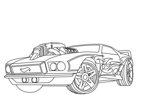 Coloriage Hot Wheels voiture si puissante dessin gratuit à imprimer