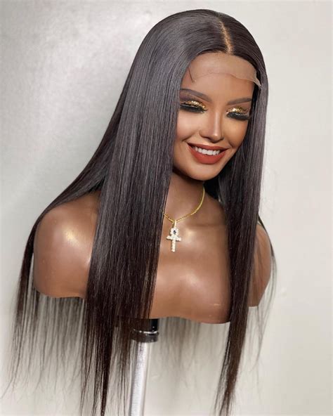 Glueless Straight 44 Lace Wig 20 Virgin Human Hair