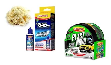 Kit Revitaliza Faróis Renovador De Plásticos Luxcar