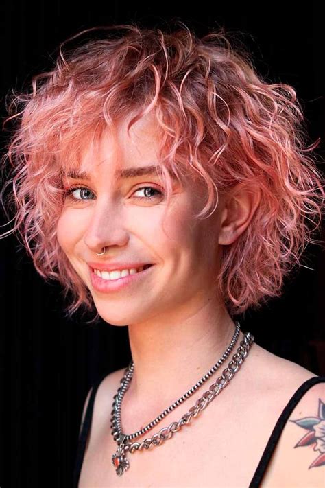 25 Curly Bob Ideas To Add Some Bounce To Your Look Pink Hair Bob