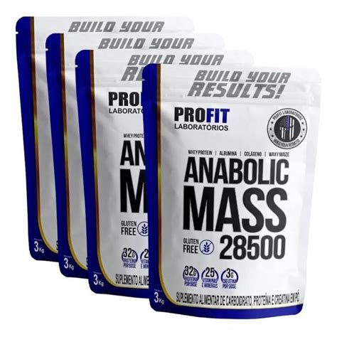 Combo Profit 4x Hipercalorico Anabolic Mass Protein 28500 Chocolate