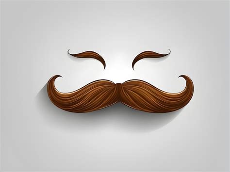 Premium AI Image | isolated brown mustache and eyebrows on a gray ...