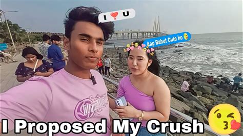 Finally I Proposed My Crush 😍 Propose A Cute Girl In Public Place ️ Youtube