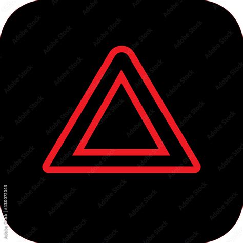 Hazard Lights On car warning light symbol Stock Illustration | Adobe Stock