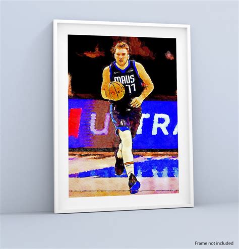 Luka Doncic Poster Dallas Mavericks Hand Drawn Poster Canvas Etsy Canada