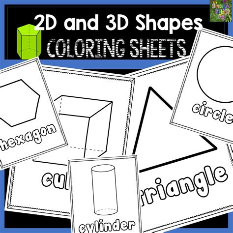 3D Shapes Coloring Pages