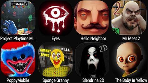 Project Playtime Mobi Eyes Horror Hello Neighbor Mr Meat Poppy Mobi