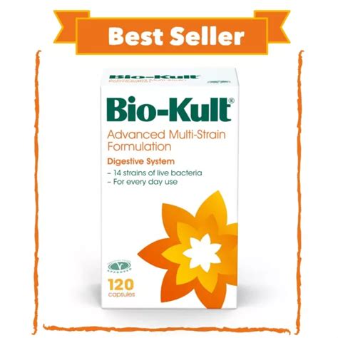 BIO KULT ADVANCED PROBIOTIC Multi Strain Formula 120 Capsules Biokult