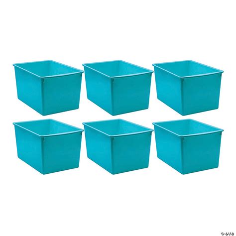 Teacher Created Resources® Plastic Multi Purpose Bin Teal Pack Of 6