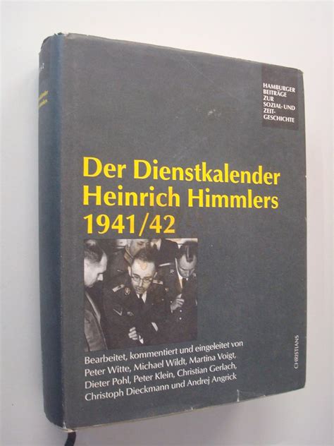 Der Dienstkalender Heinrich Himmlers 1941 42 Hamburger Beiträge zur