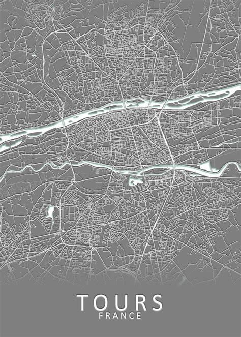 tours france city map poster city map art prints displate