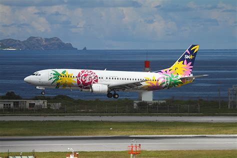 ソラシドエアの旧塗装、ja737f 南の島の飛行機日記