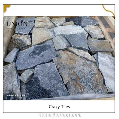 Union Deco Blue Quartzite Random Flagstone Walkway Pavers From China