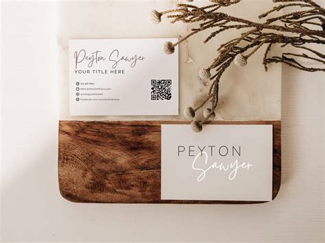 DIY Calling Card Business Card Template With QR Code Business Card