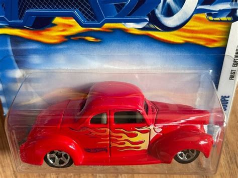 Hot Wheels 40 Ford Coupe Red With Flames 2002 First Editions Etsy