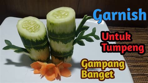 Hiasan Tumpeng Dari Timun Garnish Bentuk Pohon Bambu Youtube