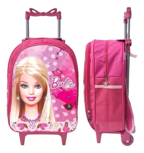 Mochila Escolar Rdm Escolar Rodinha Color Rosa Dise O Barbie L