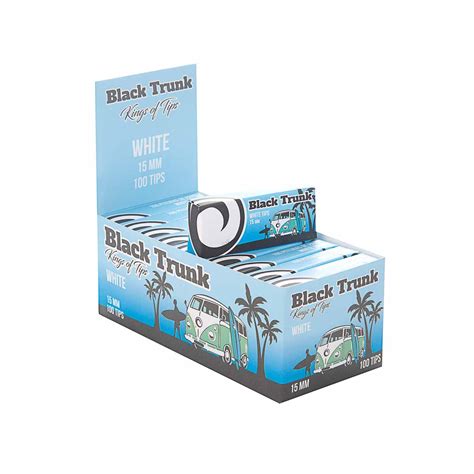 Display Piteira De Papel Black Trunk White Tips 15mm C 20