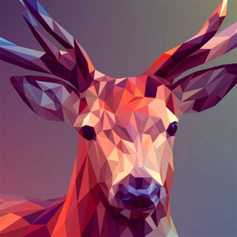 Download Polygon Deer Low Poly Facets Abstract Pfp By Manuchi