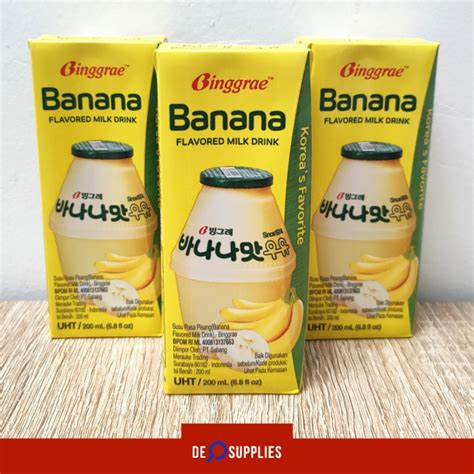 Binggrae Banana Milk Ml Susu Korea Rasa Pisang Bingrae Bingre