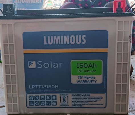 12 V Luminous Solar Battery 150 Ah At 14400 In Kanpur ID 2850960855233