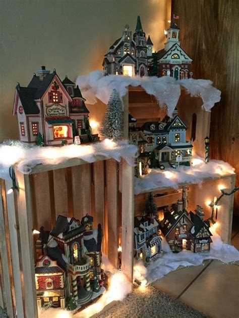 Christmas Village Houses Display Ideas