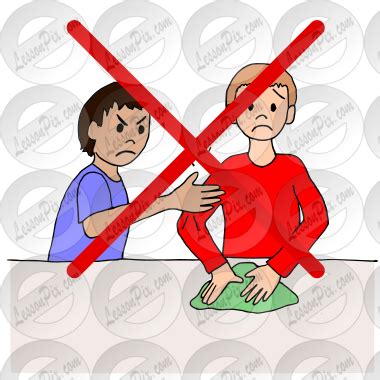 No hitting Picture for Classroom / Therapy Use - Great No hitting Clipart