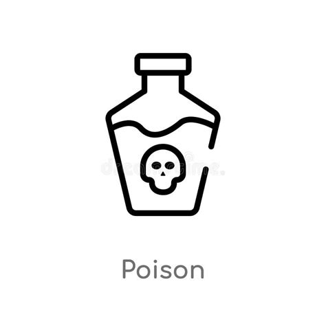 Poison Black Icon, Vector Sign On Isolated Background. Poison Concept ...