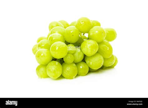 Green Grape Isolated On White Background Stock Photo Alamy