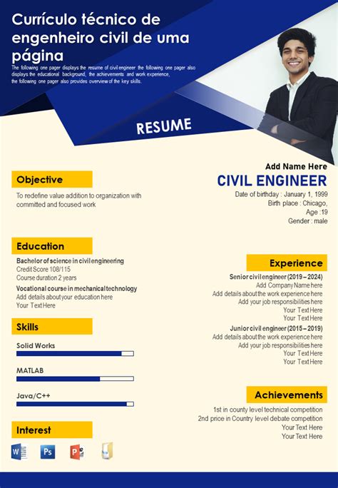 Modelos De Curr Culo T Cnico De Engenharia Essenciais Amostras E