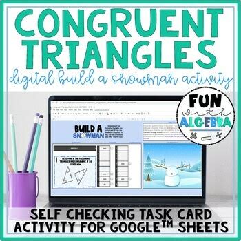 Congruent Triangles Digital Task Card Activity By Fun With Algebra