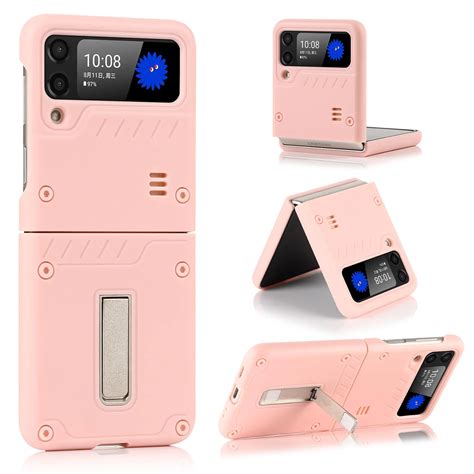 Z Flip 3 Case With Stand Holder Phone Cover For Samsung Z Flip 3 5g