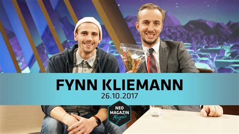 Heute Zu Gast Im Neo Magazin Royale Fynn Kliemann Neo Magazin Royale