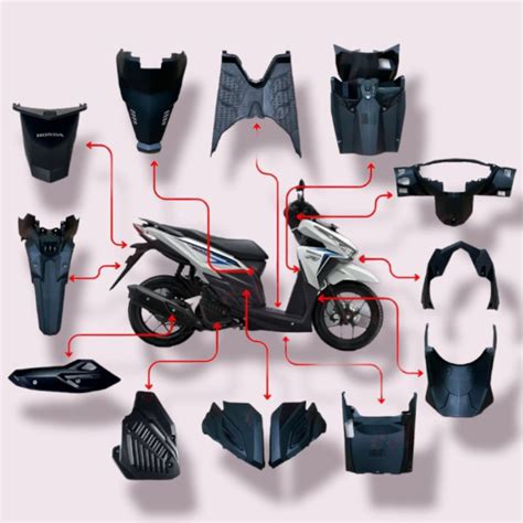 Jual Cover Dasbor Dek Kasar Full Set Body Bodi Kasar Honda Vario