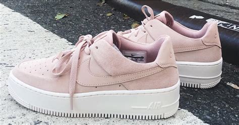 Pink Suede Nike Air Force Ones | POPSUGAR Fashion UK